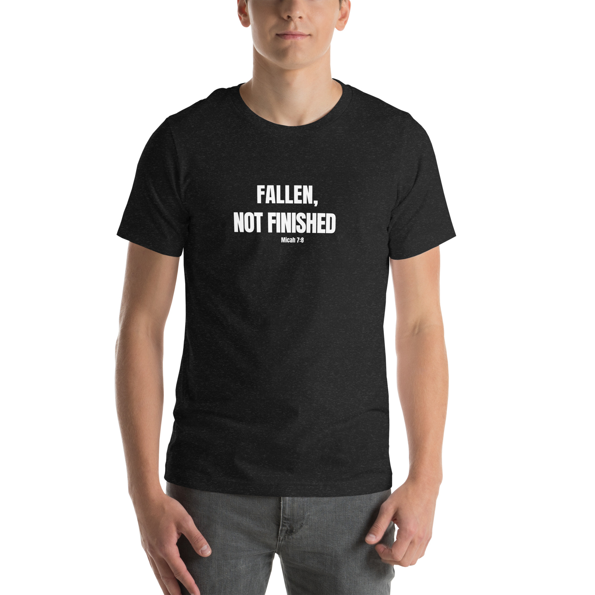 Fallen, Not Finished Christian T-Shirt – Faith Over Failure Tee