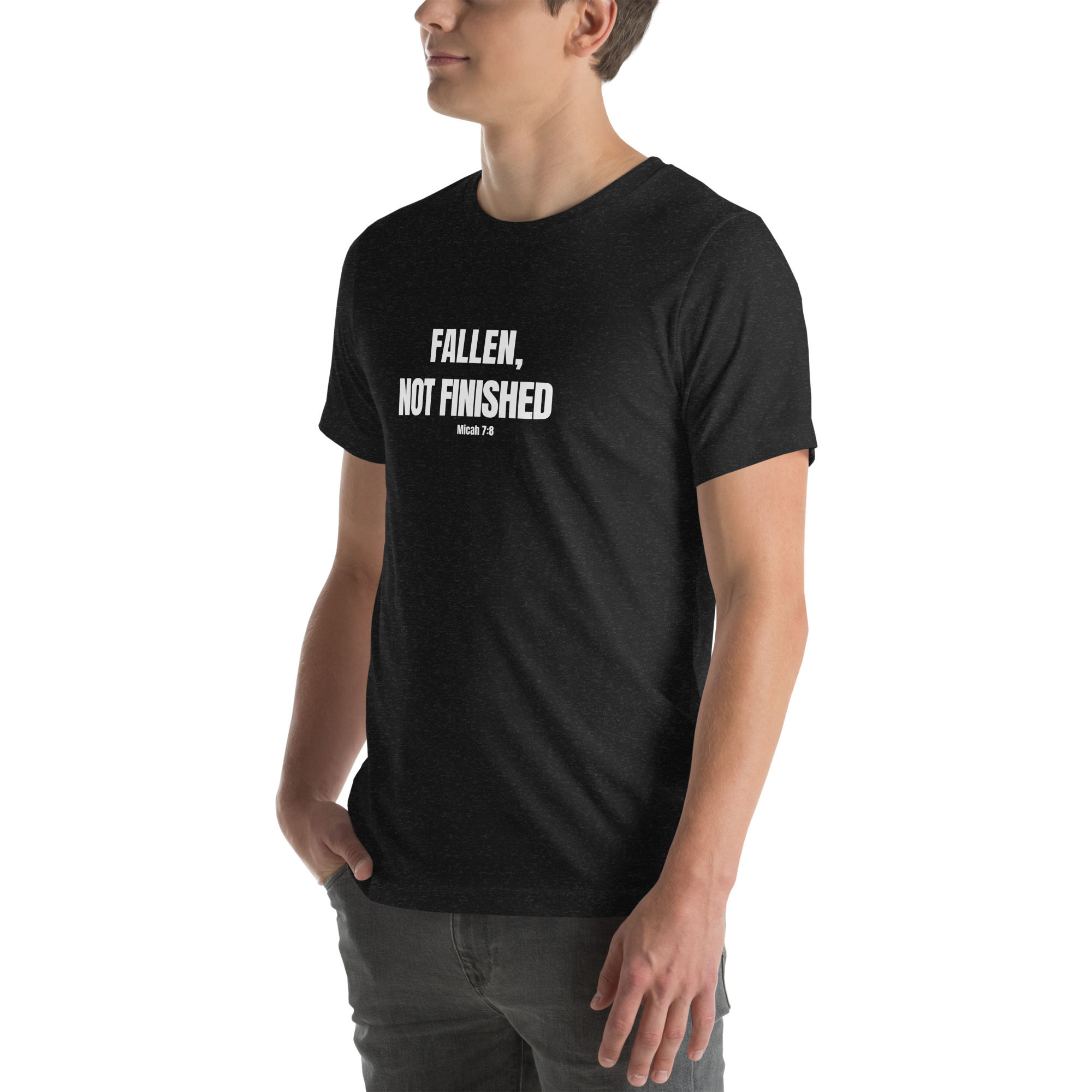 Fallen, Not Finished Christian T-Shirt – Faith Over Failure Tee - Image 4